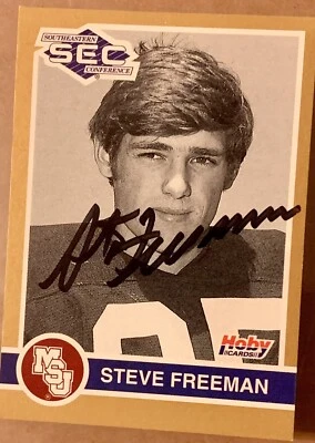Steve Freeman - Signed / Autographed - MSU Bulldogs Football Card - 1991 Hoby - Image 1 of 2