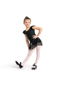 Girls Flutter Sleeve Dress Black X-Small - Picture 1 of 2