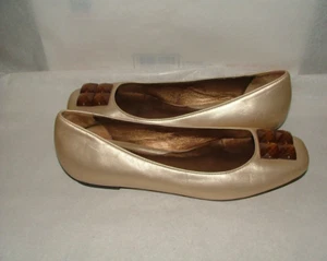 WOMENS COLE HAAN HEELS SIZE 10 B GOLD LEATHER SOLID #525 - Picture 1 of 6