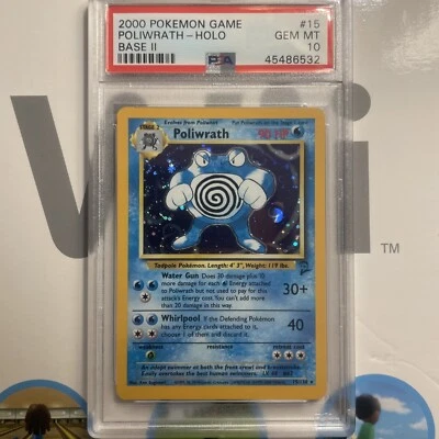 2000 Pokemon Base Set 2 Holo Poliwrath #15 PSA 10 GEM MINT - Image 1 of 4