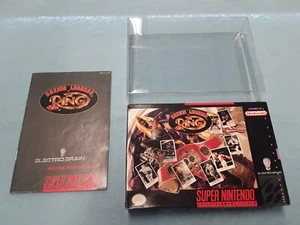 SNES-Boxing Legends of the Ring (Super Nintendo) BOX ONLY+MANUAL+BOX PROTECTOR - Picture 1 of 13
