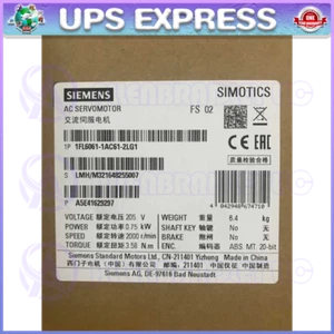 1FL6061-1AC61-2LG1 Siemens servomotore spedizione celere UPS espresso tasse gratuite - Foto 1 di 6