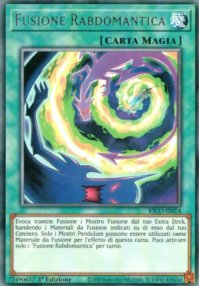 YU-GI-OH! KICO-IT024  Fusione Rabdomantica   rara 1° ediz.  ita  yugioh - Immagine 1 di 1