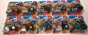 Hot Wheels 2020 ~ Monster Trucks auto aplastable juego completo de 10 ¡Envío el mismo día!! - Imagen 1 de 4