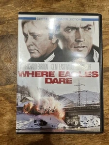 VINTAGE DVD WHERE EAGLES DARE CLINT EASTWOOD RICHARD BURTON WAR NAZIS 1968 - Foto 1 di 3