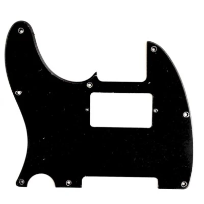 WD-MUSIC Pickguard Linkshänder für TELECASTER Mit Humbucker Vintage-Stil 1 Ply 8 Loch Noi