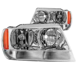 Juego de faros halógenos para Jeep Grand Cherokee II WJ WG 2.7 CRD 4x4 4.7 V8 - Imagen 1 de 5
