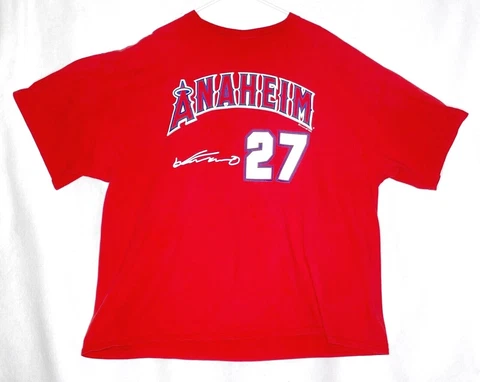 Anaheim Angels Vladimir Guerrero #27 T-Shirt Tee Baseball MLB Red 2004 No Tag Cover