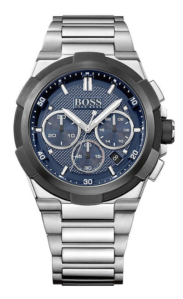 Hugo Boss Supernova Blue Dial Stainless Steel Chronograph Men’s Watch 1513360
