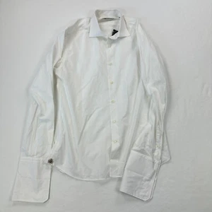 Domenico Vacca Shirt mens 42 white button down luxury French cuff sophisticated - Picture 1 of 12