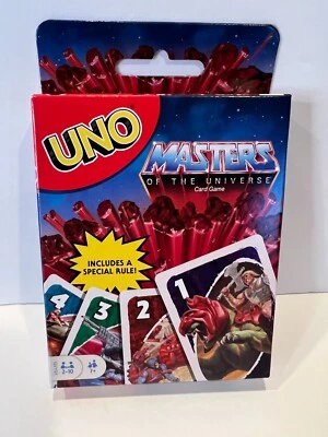 Mattel Uno Masters Of Universe Card Game MOTU GVY91 He-Man Greyskull Rare NIB - Image 1 of 4
