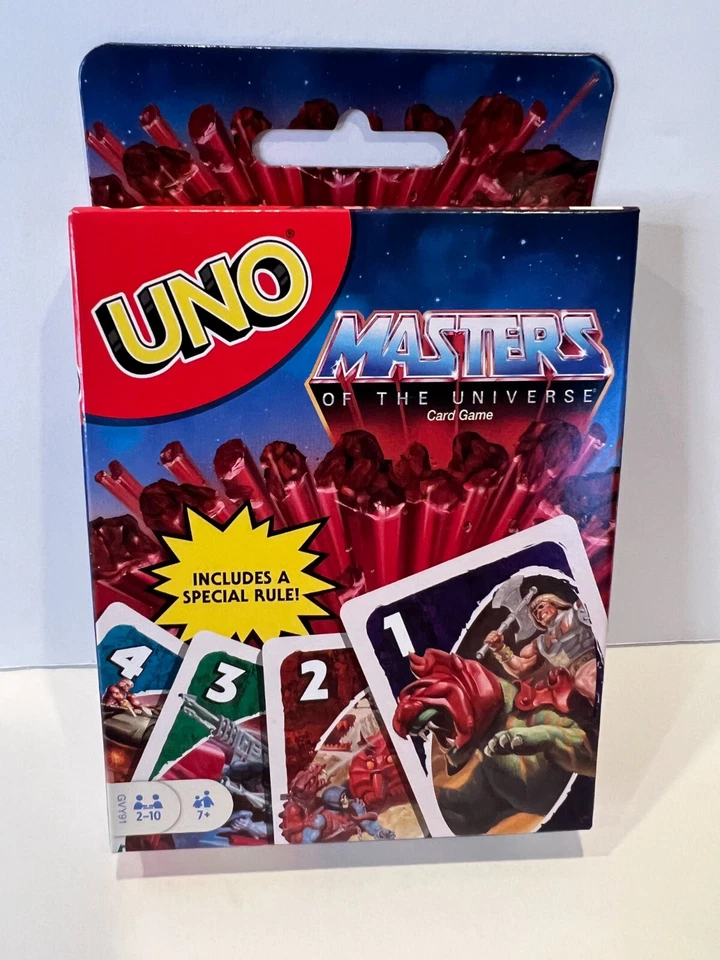 Masters of The Universe UNO 112 Card Deck Game 2020 MOTU He-man Mattel