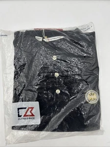 Cutter and Buck PGA of America Polo Golf Shirt Black Men Size Medium NWT - Picture 1 of 13