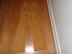 Forever 21 Wildlederimitat Schnürhose camelfarben Größe Small - Bild 1 von 3