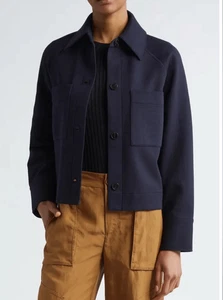 Vince $ 345 Baumwollmischung lässige Jacke Küstenblau Damen XL - Bild 1 von 12