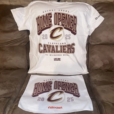 CAMISETA BLANCA CLEVELAND CAVALIERS 25-26 HOME OPENER X-LARGE + TOALLA RALLY  Foto 1 de 4