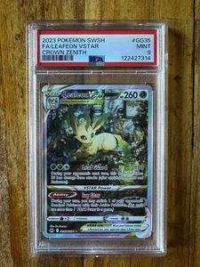 POKEMON TCG - CROWN ZENITH GALLARIAN GALLERY - LEAFEON VSTAR GG35/GG70 - PSA 9 - Imagen 1 de 2
