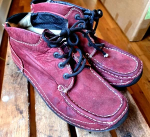 WALKY/Wolky Leather Ankle Booties/Hi-Top Lace-Up Walking/Hiking Shoe;Red-39;US 9 - Picture 1 of 24