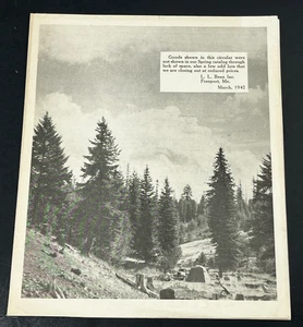 Vintage LL Bean Katalog Nachtrag 1 Blatt RUNDVERSANDTASCHE 6 Tafeln März 1942 - Bild 1 von 12