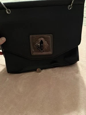 Bolsa tiracolo preta Gianni Bini couro preto - Imagem 1 de 3