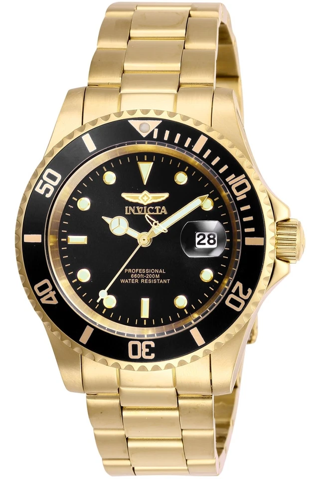 Invicta Pro Diver Goldene Farbe 40mm Herrenuhr #ÖZENSAAT  - Bild 1 von 1