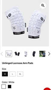 G Form Unhinged Arm Guards Lacrosse Adult Size Medium - Picture 1 of 6