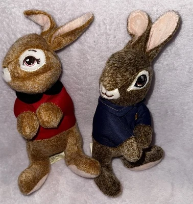 Dan Dee Peter Rabbit 2 Movie Set Of 2 Plush 2025 Easter Basket Hugger Clips - Image 1 of 4