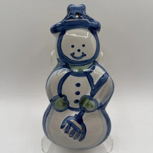 M. A. Hadley GROßE Steinzeug Keramik Schneemann signiert Wandrelief Ornament - Bild 1 von 10