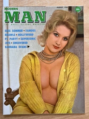 MODERN MAN Magazine August 1964 PINUP High Grade FILE COPY Glamour ELKE SOMMER Foto 1 de 4