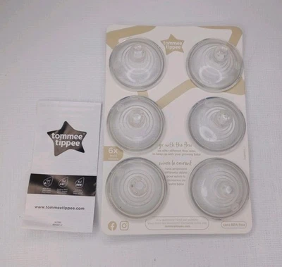 Tommee Tippee Nipples Level 2 Nipple Set Of 6 - Image 1 of 4