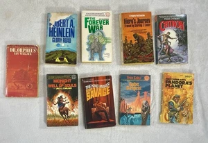 Vintage Science Fiction Novels Lot 9 Total Books Titles in Pictures - Picture 1 of 20