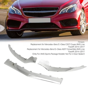 ι 3pcs Gloss Chrome Front Bumper Lower Trim For E‑Class C207 Coupe AMG Line - Picture 1 of 12