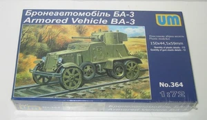 Vehículo blindado ruso UM 1/72 20 MM SEGUNDA GUERRA MUNDIAL BA-3 vagón de ferrocarril 364 - Imagen 1 de 2