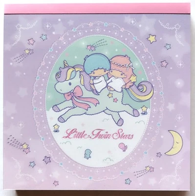 Sun-Star Sanrio Charakter Quadrat Memo Block 80 Little Twin Stars MADE IN JAPAN - Bild 1 von 4