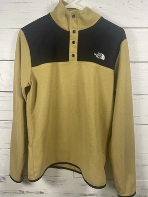 Pullover a Presión Vintage The North Face Para Hombre Pequeño Beige Tostado Vellón Exterior Foto 1 de 4