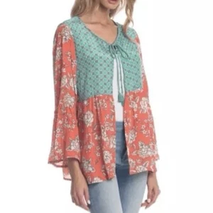 Tolani Collection Tatiana Bloom Kimono Women’s Large NWT - Picture 1 of 13