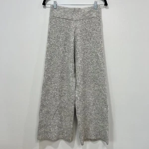 Eleven Six Damenhose klein grau neu mit Etikett $ 328 Baby Alpaka Wolle weites Bein zum Überziehen - Bild 1 von 7
