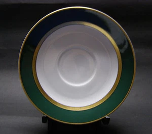Subrayado Fitz and Floyd China Renacimiento Patrón Verde Oscuro para Tazón de Sopa - Imagen 1 de 4