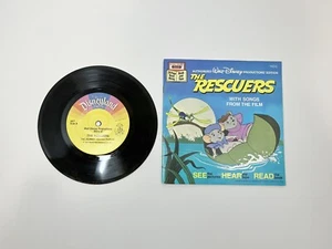 Disney Die Retter Mitlesebuch mit Schallplatte Geschichtenerzähler Kinder Vintage 1977 - Bild 1 von 5