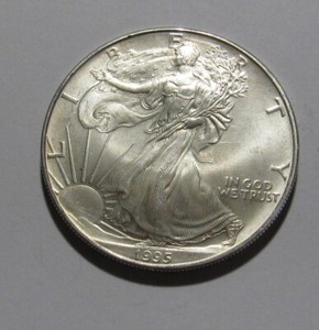 1995 American Silver Eagle Dollar - BU Condition - 59SU-2