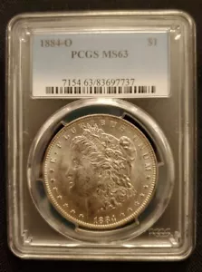 1884-O Morgan Silber Dollar 1 $ - PCGS MS 63 - Bild 1 von 4