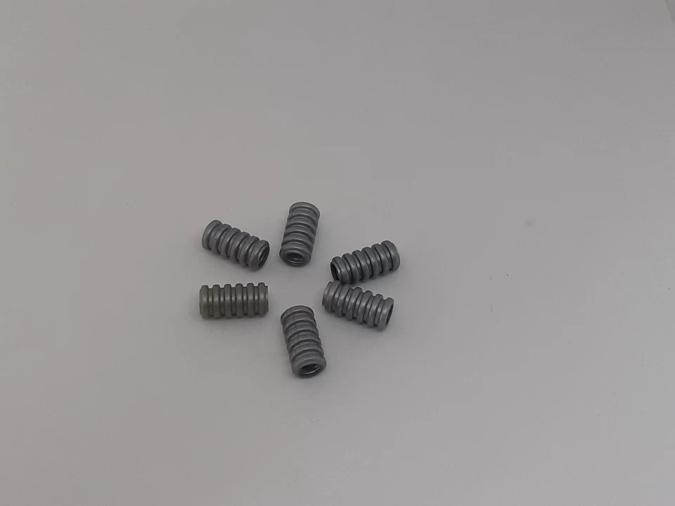 6x Lego Technic Rippenschlauch D. 7mm 2L 78c02 Silber hellperlgrau - Bild 1 von 1