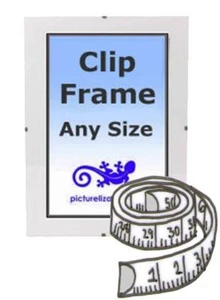 Clip Frame Panoramic Any Size Custom Made from 42" to 24" Frameless Clip Frame - Picture 1 of 2