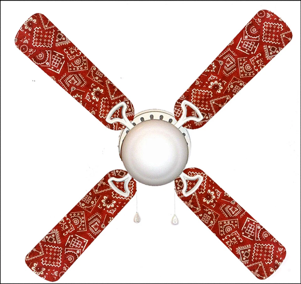 Red Bandana 42" Ceiling Fan and Lamp - Image 1 of 1