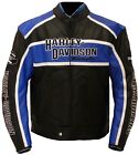 Harley Davidson Męska CLASSIC BLUE CRUISER Kurtka Motocykl Prawdziwa skóra Kurtka