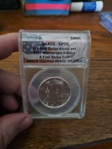 2014 D SP 70 Silver 50th Anniversary JFK Half Dollar ANACS Graded # 0432/1964 - Picture 1 of 6