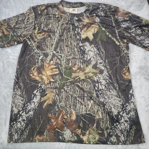 VINTAGE Mossy Oak Break Up Camo Shirt Mens XXL Short Sleeve Outdoors Deer Hunter - Picture 1 of 8