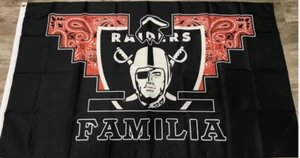 Las Vegas Oakland Raiders Nation FAMILIA Flag 3x5 FT Huelga Bird Norte - Picture 1 of 1