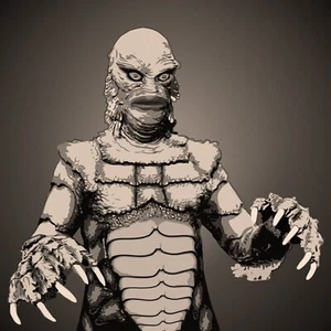 Creature from the Black Lagoon Sepia 28x28" Pop Art Ltd. Ed. Kunstdruck signiert - Bild 1 von 3