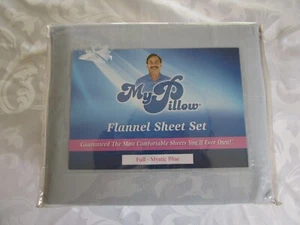 MY PILLOW Flannel Sheet Set - Full Size - Brand NEW "MYSTIC BLUE" PREMIUM - Picture 1 of 5